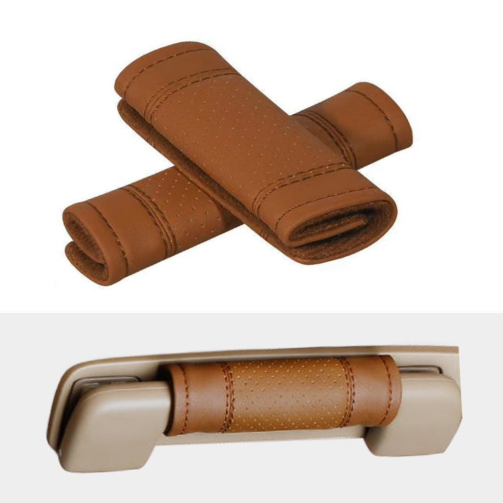 2pcs Universal Car Accessories Faux Leather Door Handle Cover Soft Car Handle