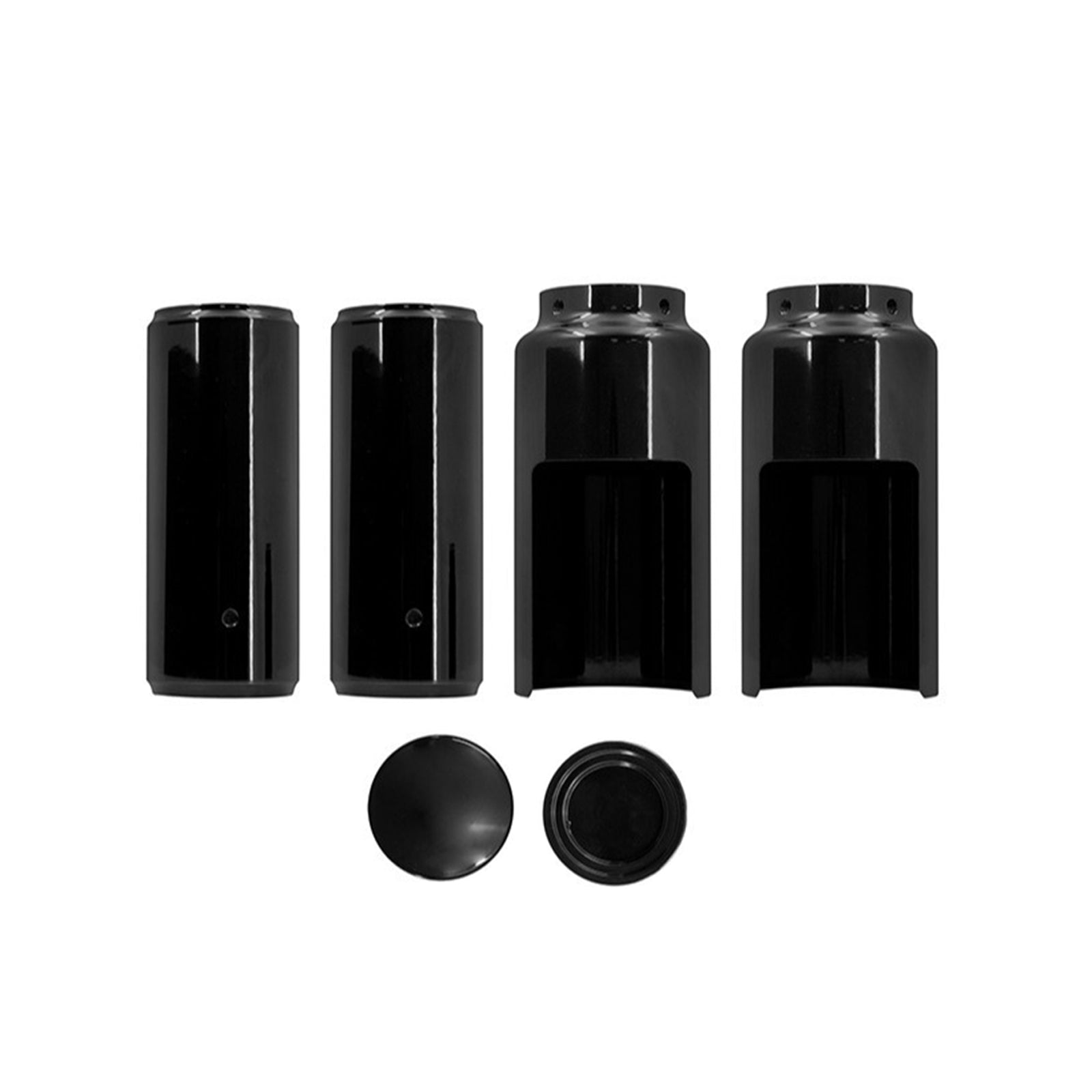 Black Fork Cover Set For Harley Softail M8 Street Bob 2018-2022 Full